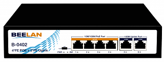 Switch BEELAN B-0402 - 4x PoE+, 2x Uplink