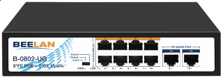 Switch BEELAN B-0802-UG - 8x PoE+, 2x Gigabit Uplink