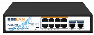 Switch BEELAN B-82-FG - 8x Gigabit PoE+, 2x Gigabit Uplink
