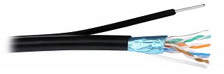 Kabel FTP NETSET kat. 5e zewnętrzny z linką nośną 100m